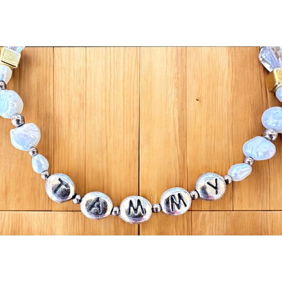 VTG Handmade Freshwater Pearl Bracelet Tammy Birthday Anniversary Toggle Closure - Picture 3 of 12